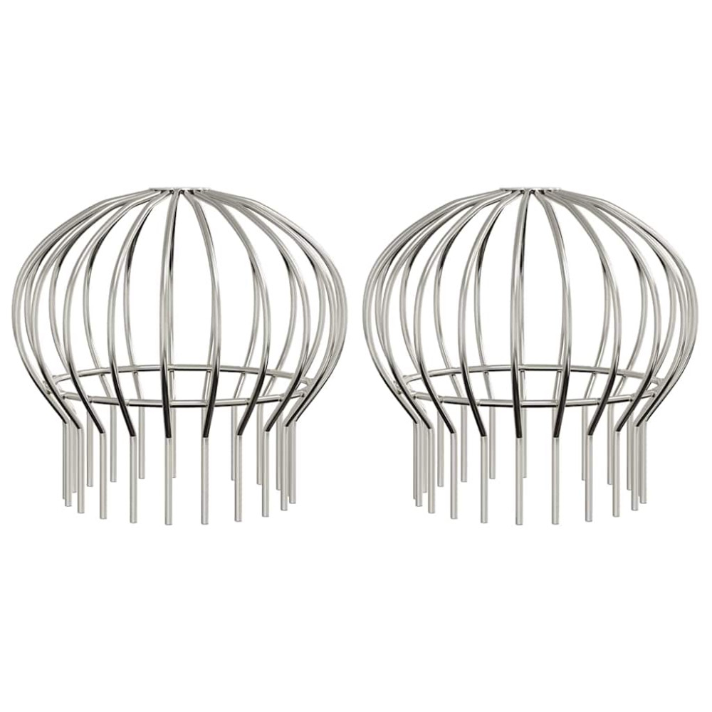 Produktbild för Takrännans lövskydd 2 pcs Silver 160 mm Rostfritt stål
