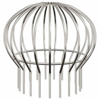 Produktbild för Takrännans lövskydd 2 pcs Silver 160 mm Rostfritt stål