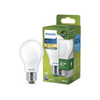 Produktbild för Philips - LED-glödlampa med filament - form: A60 - glaserad finish - E27 - 2.3 W - varmt vitt ljus - 2700 K