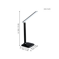 Produktbild för Eglo Style CAUPO - skrivbordslampa - LED - 2.9 W - 3000-6500 K - svart