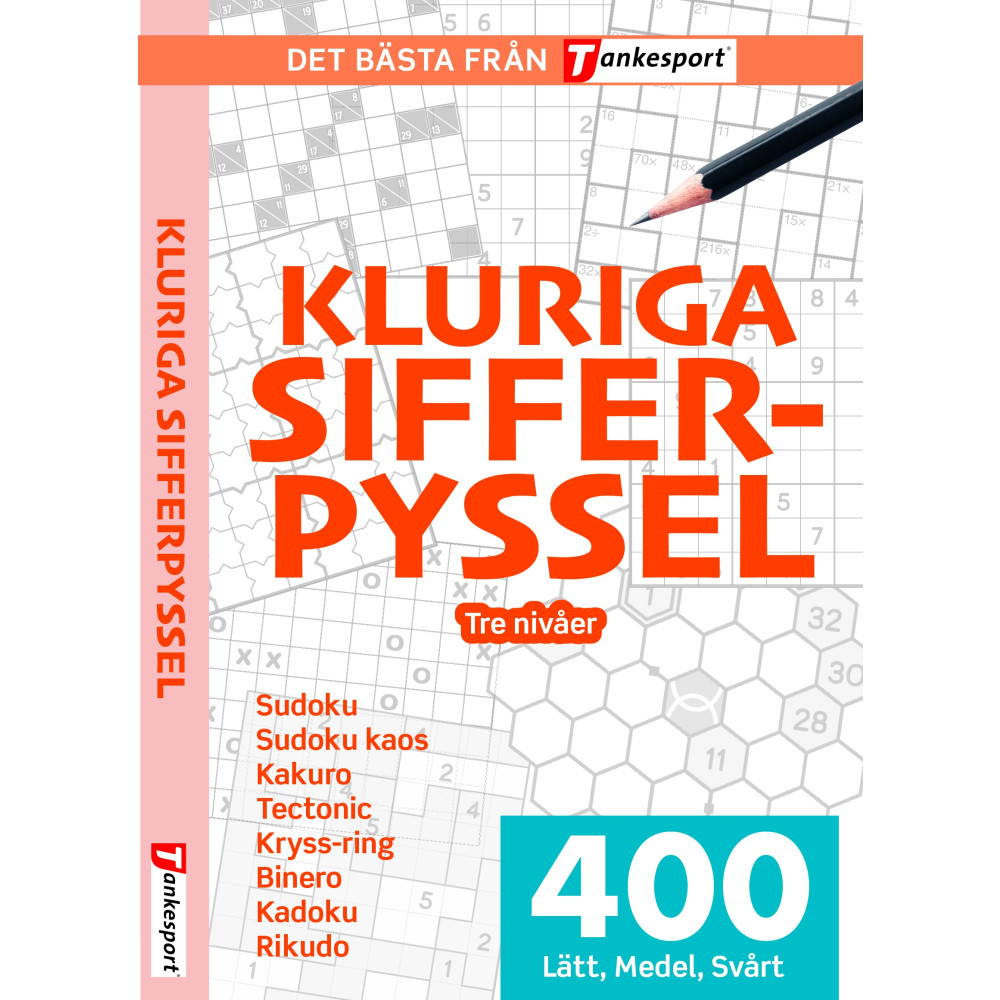 Produktbild för Kluriga Sifferpyssel. Lätt - medel - svårt (häftad)