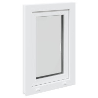 Produktbild för Källarfönster RISOR 50 x 75 cm PVC och glas Vit