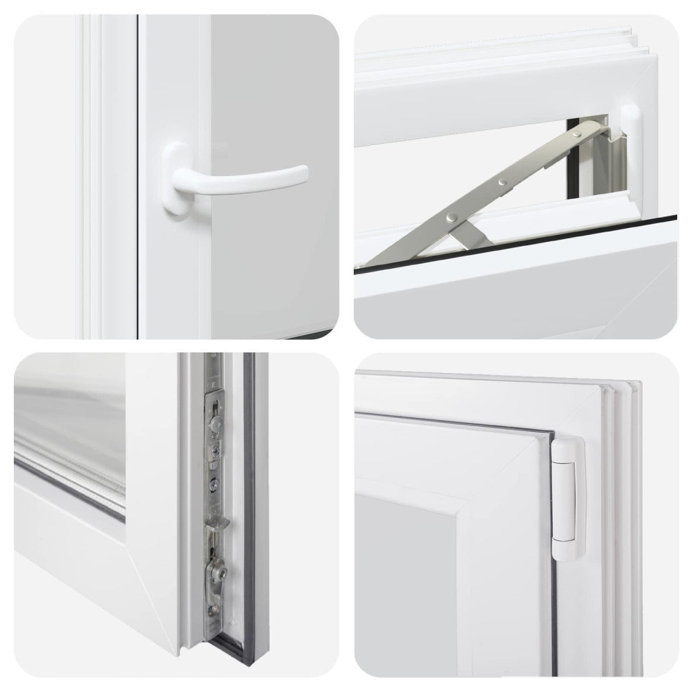 Produktbild för Källarfönster RISOR 50 x 75 cm PVC och glas Vit