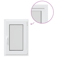 Produktbild för Källarfönster RISOR 50 x 75 cm PVC och glas Vit