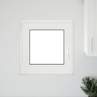 Produktbild för Källarfönster RISOR 60 x 60 cm PVC och glas Vit