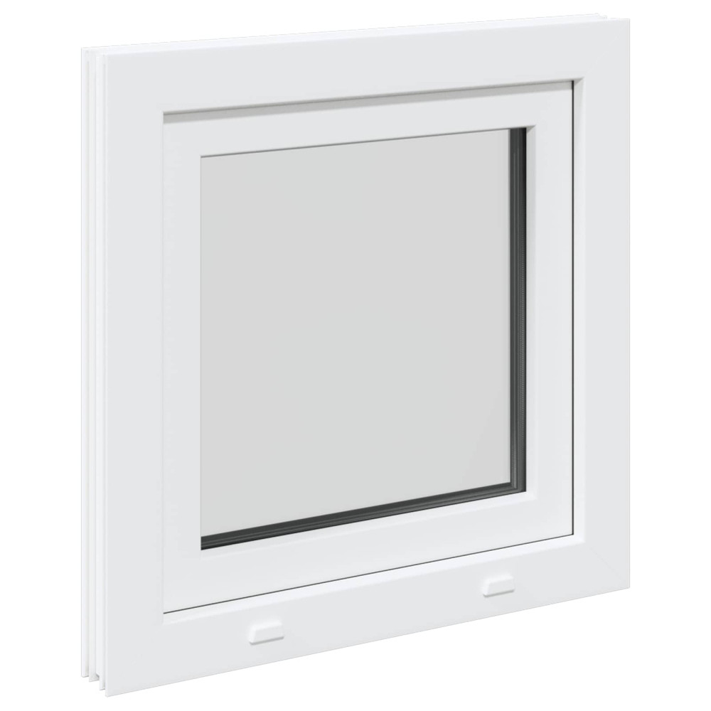 Produktbild för Källarfönster RISOR 60 x 60 cm PVC och glas Vit