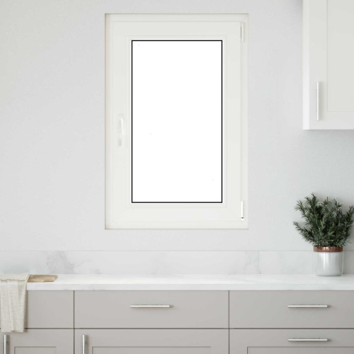 vidaXL Källarfönster RISOR 60 x 80 cm PVC och glas Vit