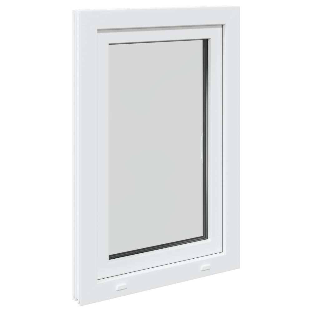 Produktbild för Källarfönster RISOR 60 x 80 cm PVC och glas Vit
