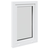 Produktbild för Källarfönster RISOR 60 x 80 cm PVC och glas Vit
