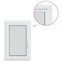 Produktbild för Källarfönster RISOR 60 x 80 cm PVC och glas Vit