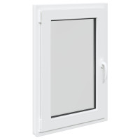 Produktbild för Källarfönster RISOR 60 x 90 cm PVC och glas Vit