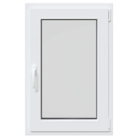 Produktbild för Källarfönster RISOR 60 x 100 cm PVC och glas Vit