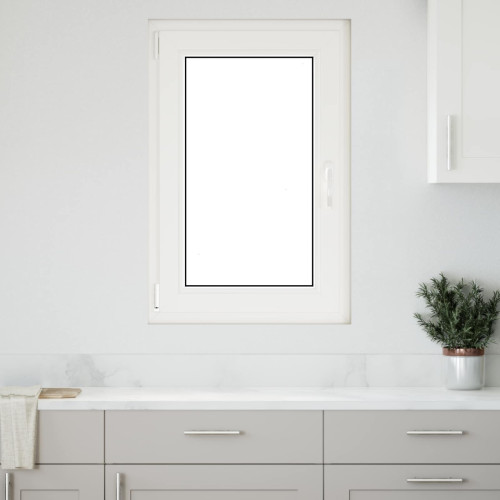 vidaXL Källarfönster RISOR 60 x 100 cm PVC och glas Vit