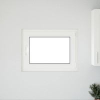 Produktbild för Källarfönster RISOR 80 x 50 cm PVC och glas Vit