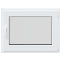 Produktbild för Källarfönster RISOR 80 x 50 cm PVC och glas Vit