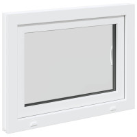 Produktbild för Källarfönster RISOR 80 x 50 cm PVC och glas Vit