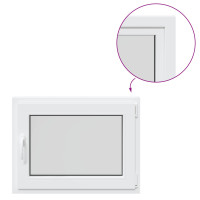Produktbild för Källarfönster RISOR 80 x 50 cm PVC och glas Vit