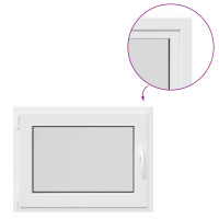 Produktbild för Källarfönster RISOR 80 x 50 cm PVC och glas Vit