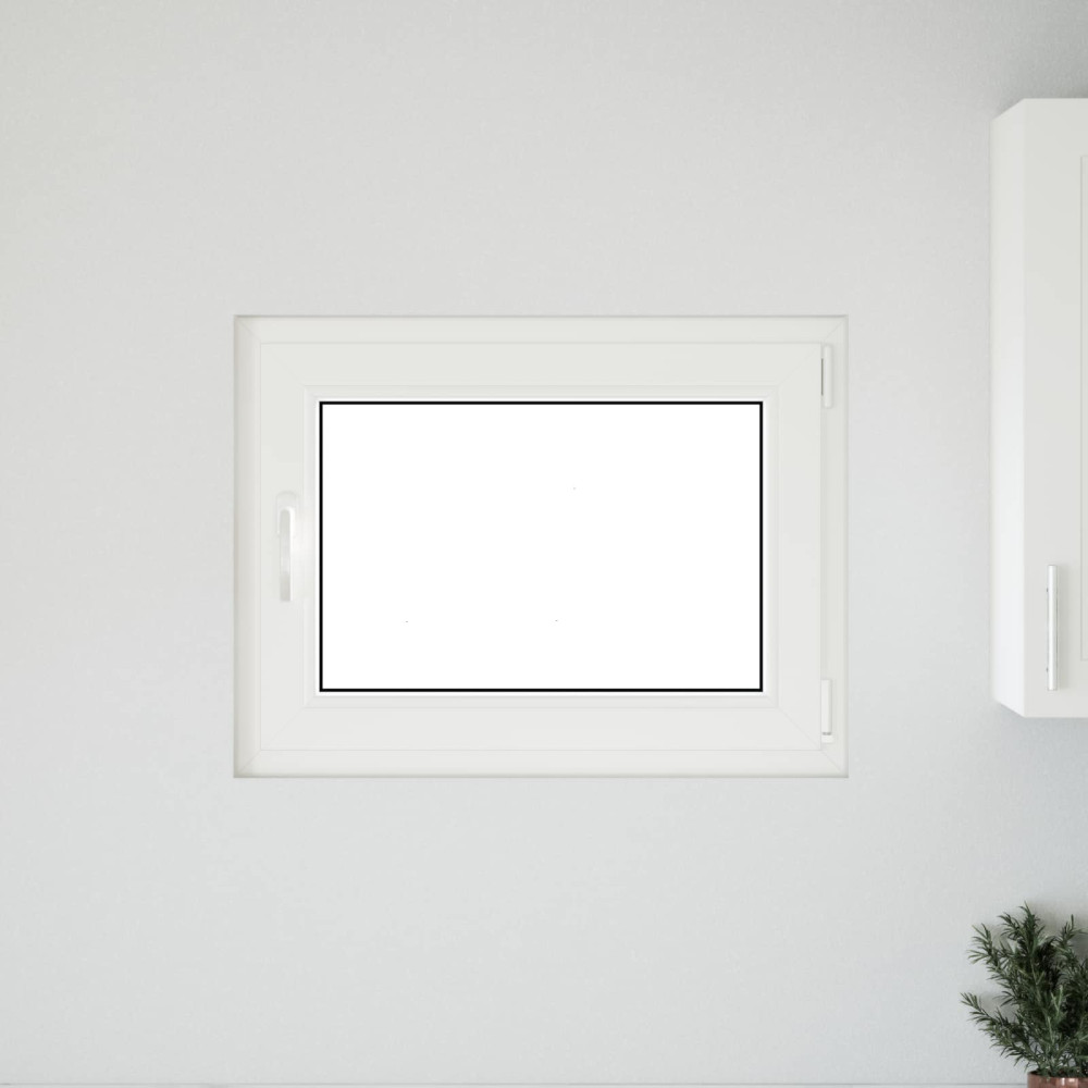 Produktbild för Källarfönster RISOR 80 x 60 cm PVC och glas Vit