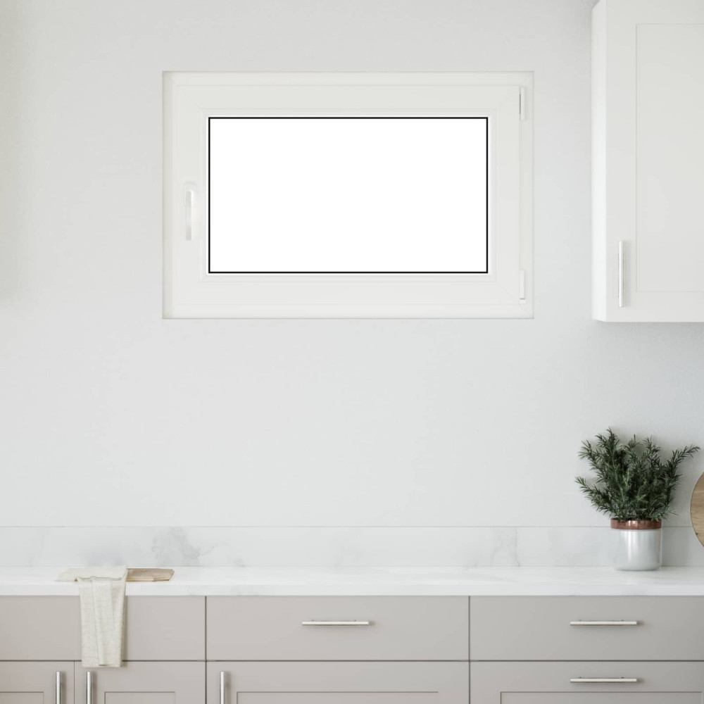 Produktbild för Källarfönster RISOR 90 x 50 cm PVC och glas Vit