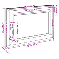 Produktbild för Källarfönster RISOR 90 x 50 cm PVC och glas Vit