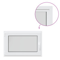 Produktbild för Källarfönster RISOR 90 x 50 cm PVC och glas Vit
