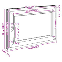 Produktbild för Källarfönster RISOR 90 x 60 cm PVC och glas Vit