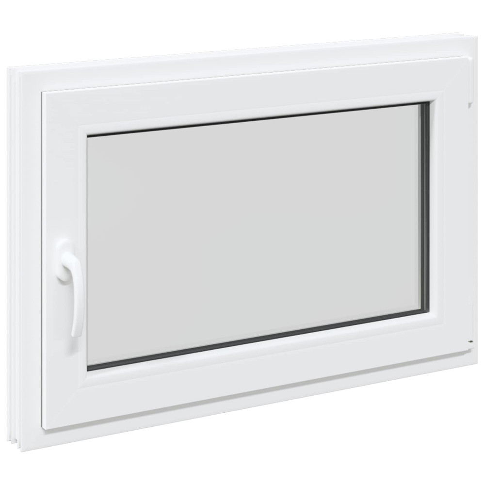 Produktbild för Källarfönster RISOR 90 x 60 cm PVC och glas Vit