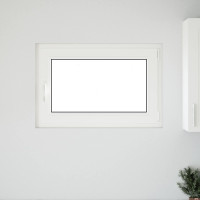 Produktbild för Källarfönster RISOR 90 x 60 cm PVC och glas Vit