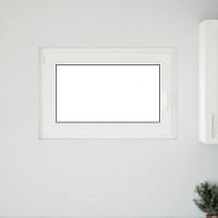 Produktbild för Källarfönster RISOR 90 x 60 cm PVC och glas Vit