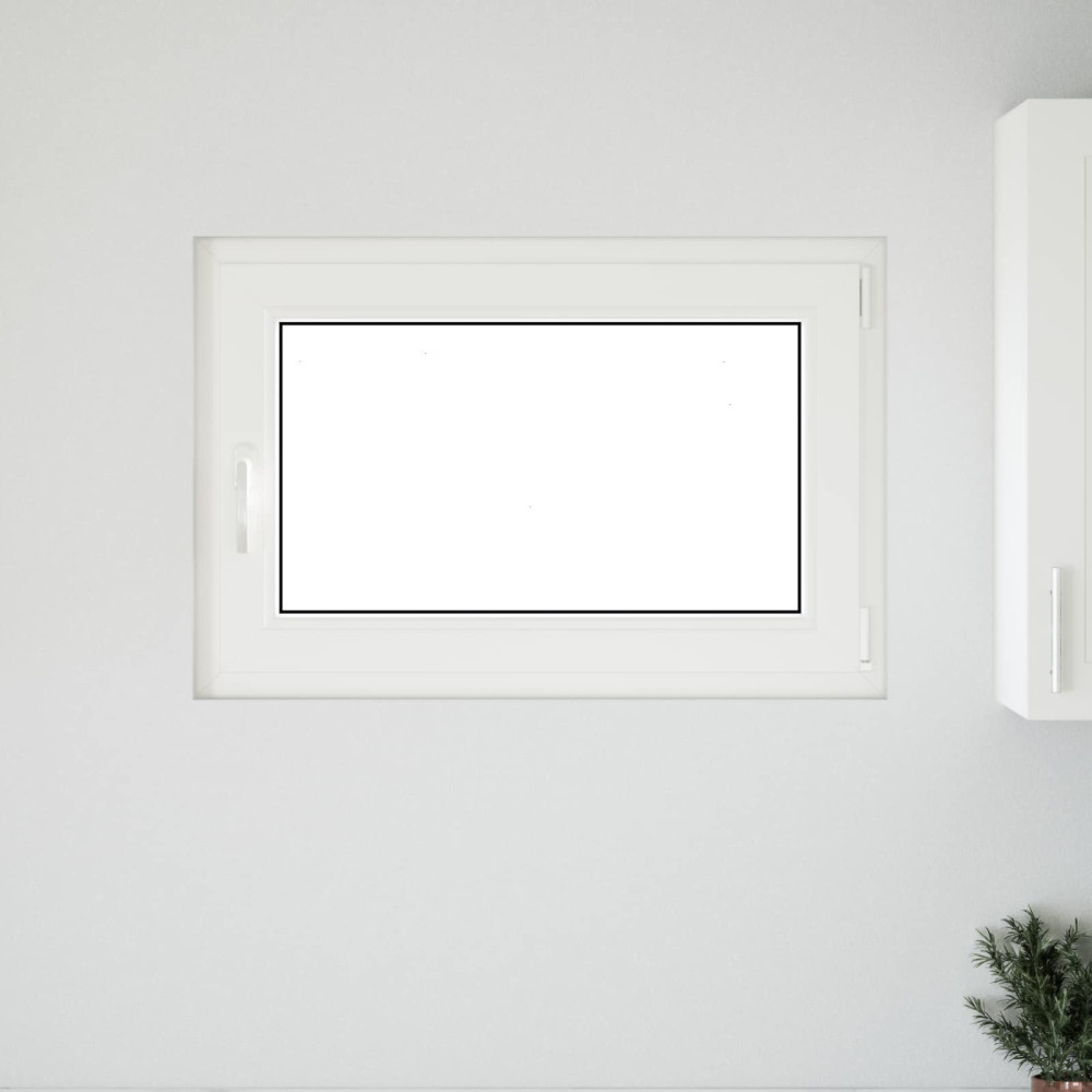 Produktbild för Källarfönster RISOR 90 x 70 cm PVC och glas Vit
