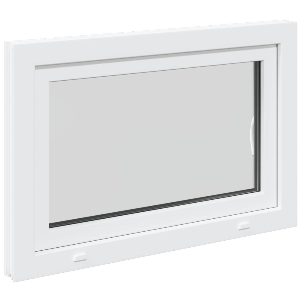 Produktbild för Källarfönster RISOR 90 x 70 cm PVC och glas Vit