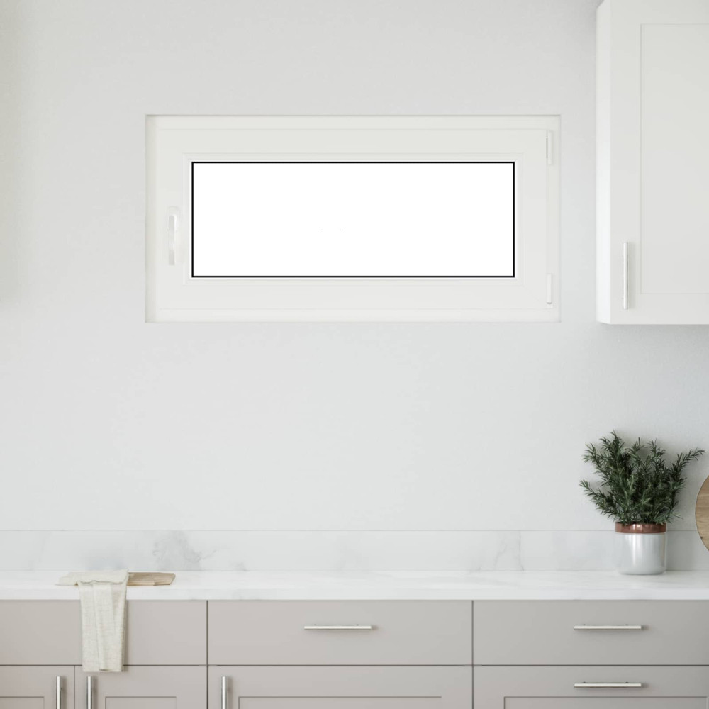 Produktbild för Källarfönster RISOR 100 x 50 cm PVC och glas Vit