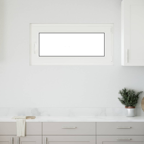 vidaXL Källarfönster RISOR 100 x 50 cm PVC och glas Vit