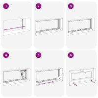 Produktbild för Källarfönster RISOR 100 x 50 cm PVC och glas Vit