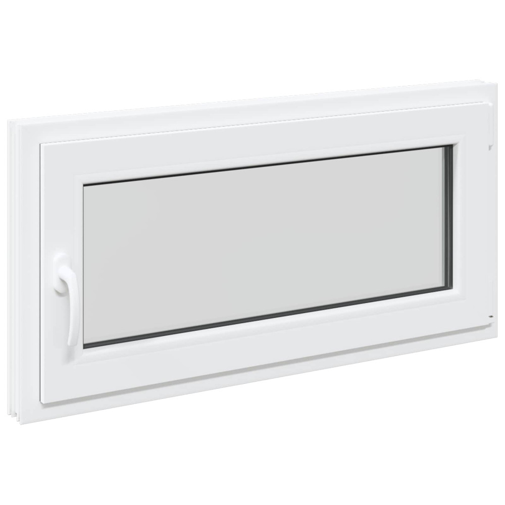 Produktbild för Källarfönster RISOR 100 x 50 cm PVC och glas Vit