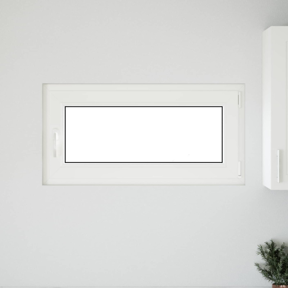 Produktbild för Källarfönster RISOR 100 x 50 cm PVC och glas Vit
