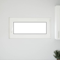 Produktbild för Källarfönster RISOR 100 x 50 cm PVC och glas Vit