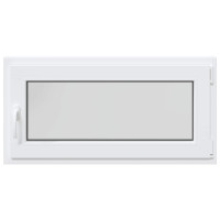 Produktbild för Källarfönster RISOR 100 x 50 cm PVC och glas Vit