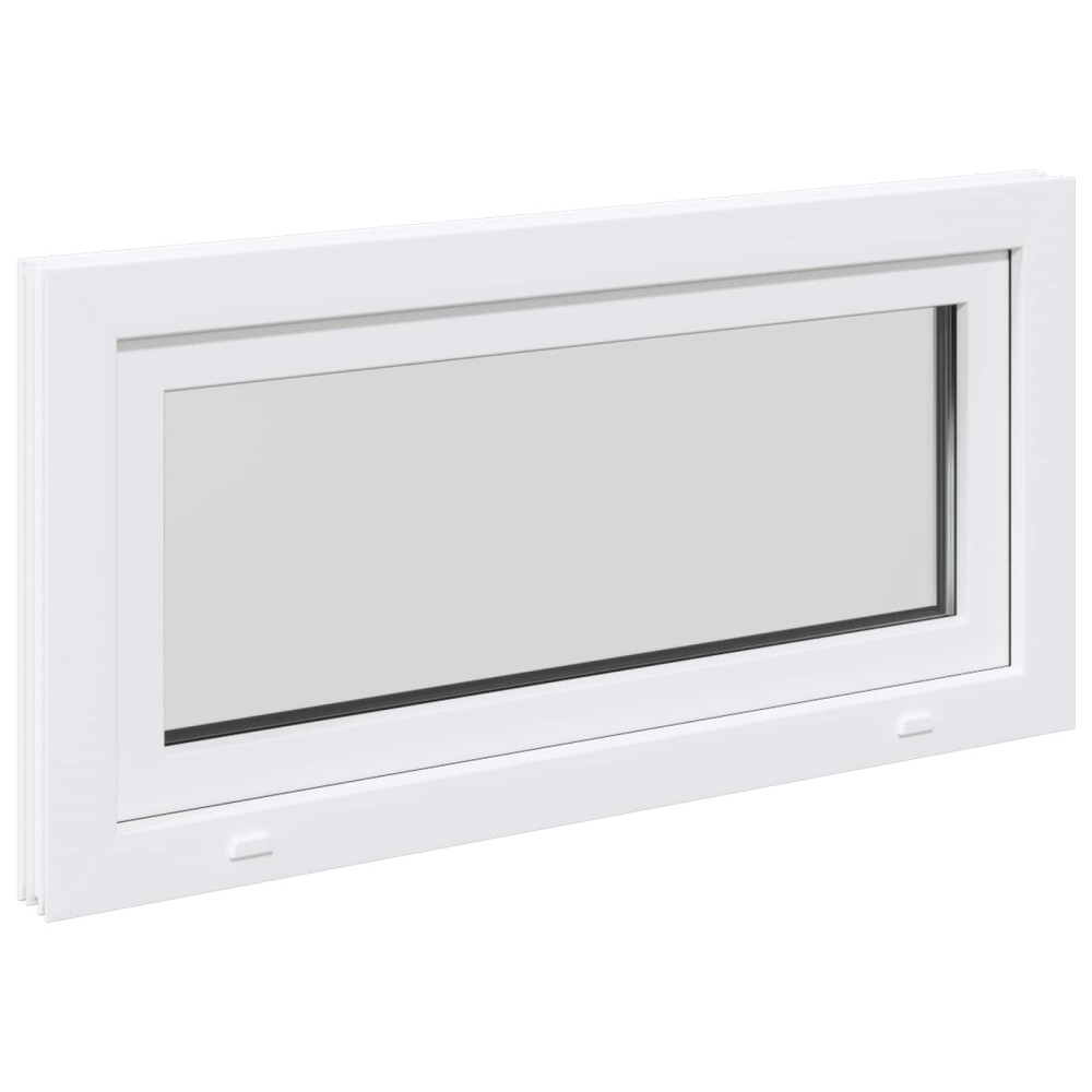 Produktbild för Källarfönster RISOR 100 x 50 cm PVC och glas Vit