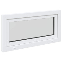 Produktbild för Källarfönster RISOR 100 x 50 cm PVC och glas Vit