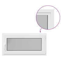 Produktbild för Källarfönster RISOR 100 x 50 cm PVC och glas Vit