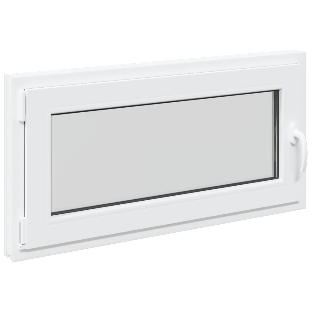 Produktbild för Källarfönster RISOR 100 x 50 cm PVC och glas Vit