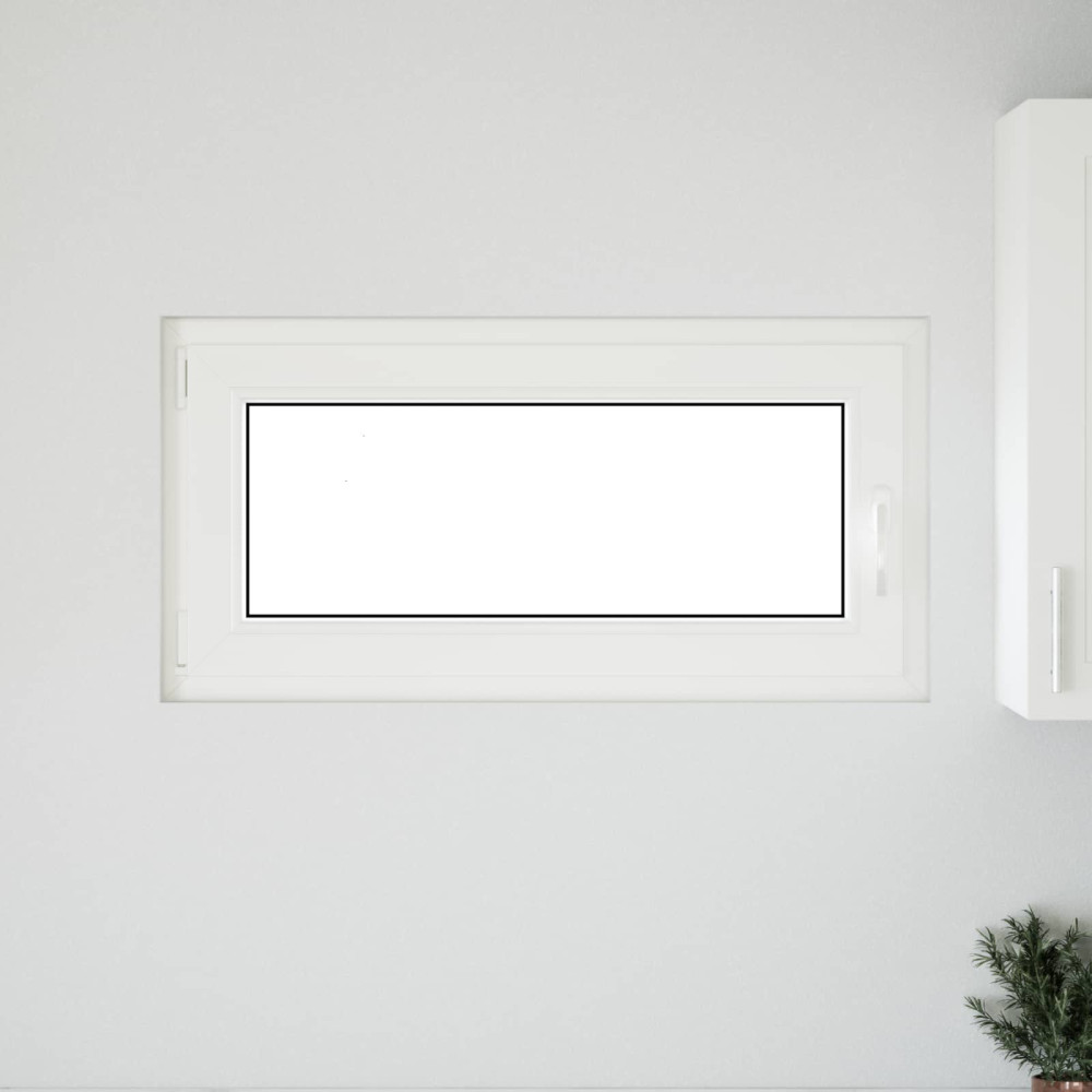 Produktbild för Källarfönster RISOR 100 x 50 cm PVC och glas Vit