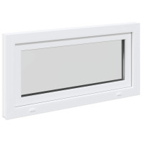 Produktbild för Källarfönster RISOR 100 x 50 cm PVC och glas Vit