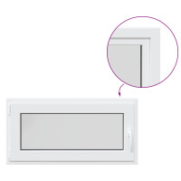Produktbild för Källarfönster RISOR 100 x 50 cm PVC och glas Vit