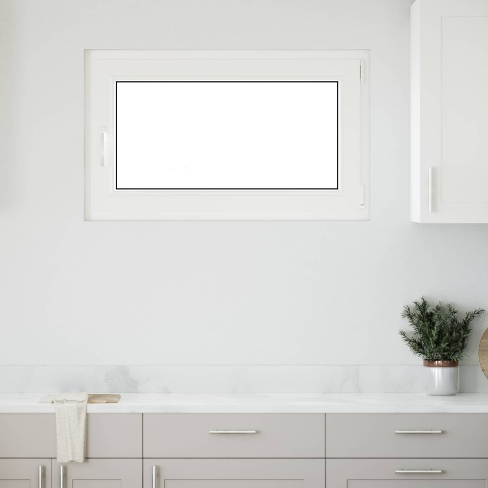 Produktbild för Källarfönster RISOR 100 x 60 cm PVC och glas Vit