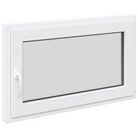 Produktbild för Källarfönster RISOR 100 x 60 cm PVC och glas Vit
