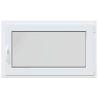 Produktbild för Källarfönster RISOR 100 x 60 cm PVC och glas Vit