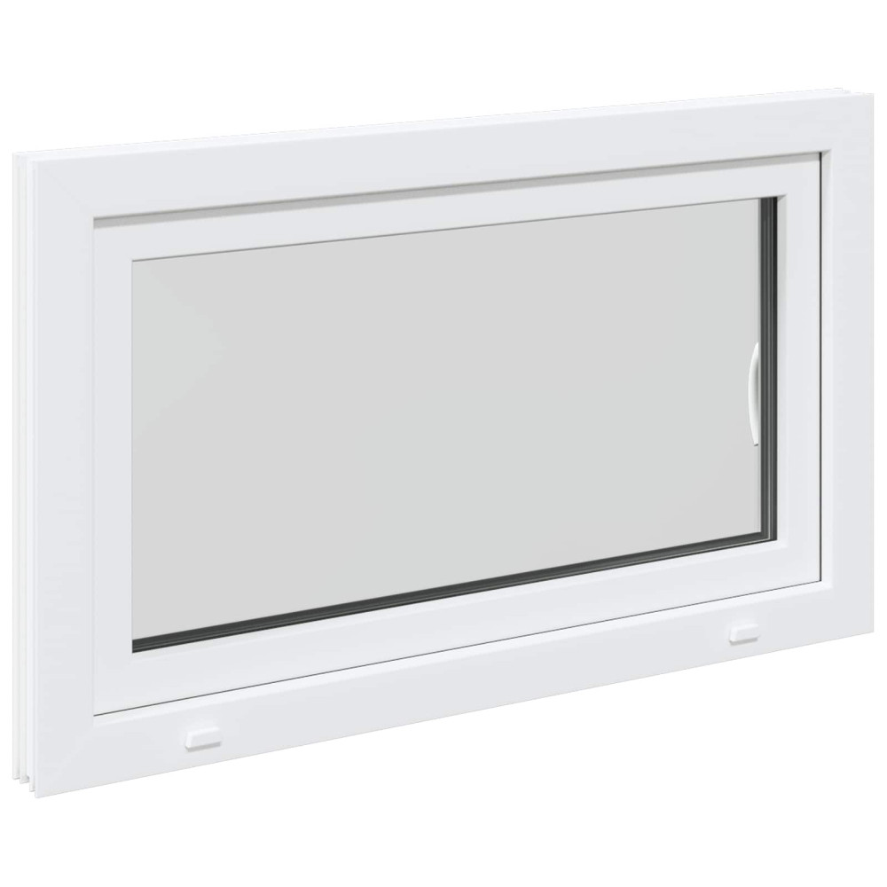 Produktbild för Källarfönster RISOR 100 x 60 cm PVC och glas Vit